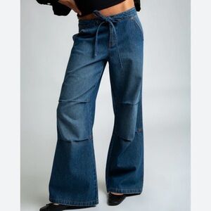 REWASH NEW YORK LOS ANGELES RELAXED SPORTY JEAN PANTS WOMENS SIZE 7/28 LOW PRO